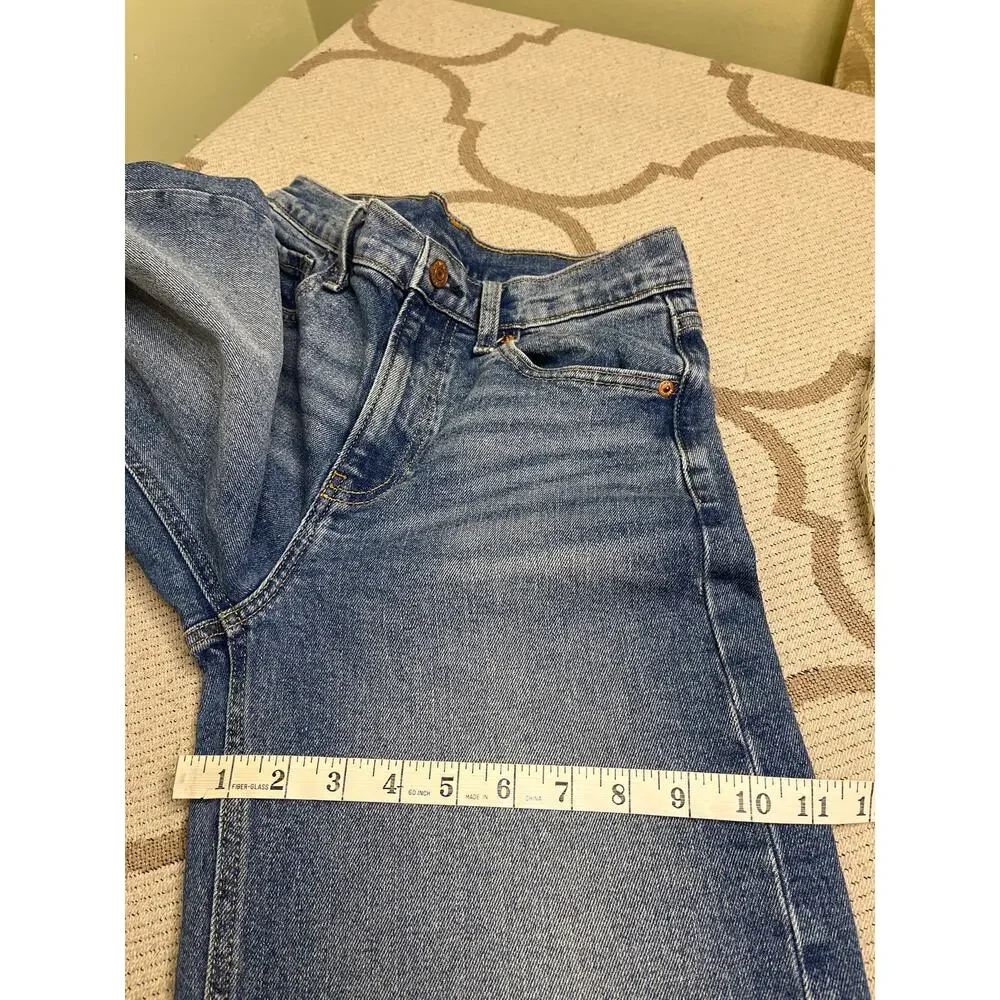 Gap High Rise Stride Ankle medium indigo wide leg jeans, size 25/ 0 - Picture 10 of 12